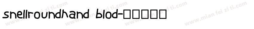 snellroundhand blod字体转换